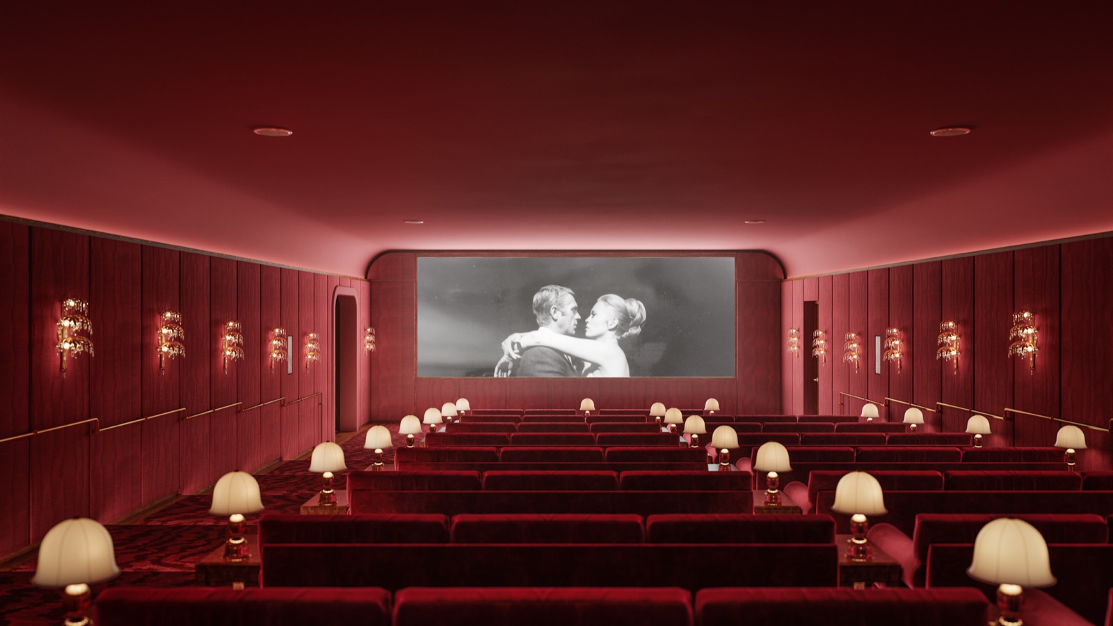 40-seat private theater for screenings, performances, and cultural programs.
